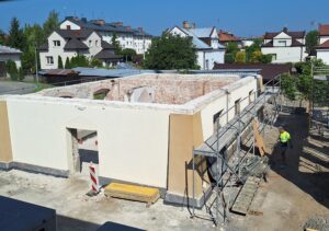 Rozbiórka dachu starej spawalni