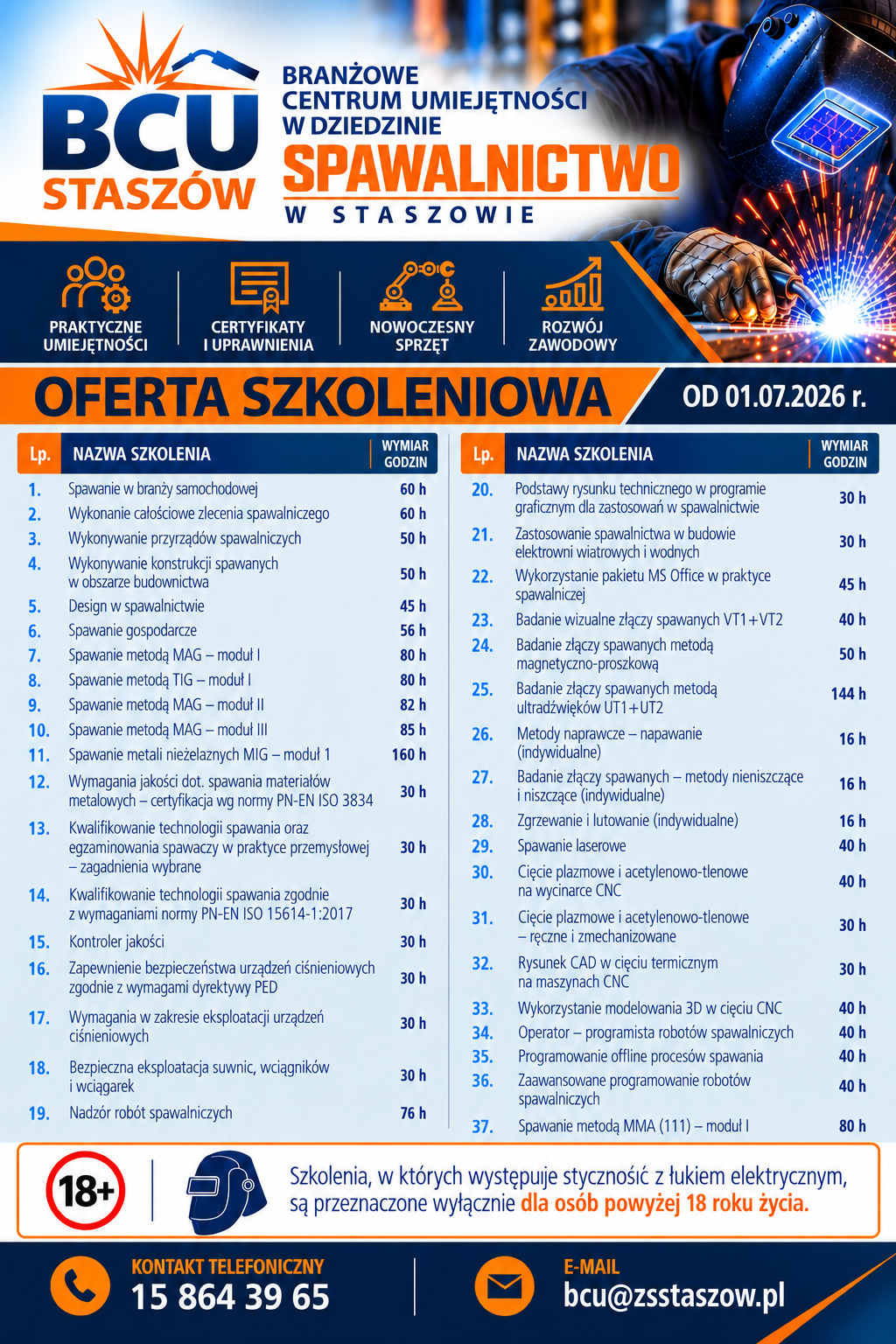 Oferta szkoleniowa spawalnictwa w Staszowie